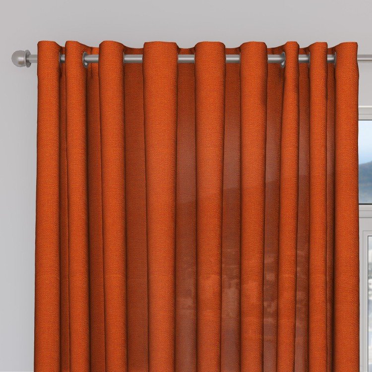 Комплект штор 2 шт, лён, цвет терракотовый, размер от 40 см